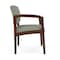 Lesro Lenox Wood Wide Guest Chair Wood Frame, Walnut, OH Eucalyptus Upholstery LW1201 - alternate 2